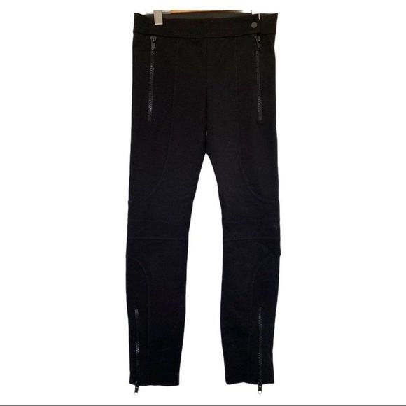 Zara pants black in colour zipper detail at legs - Picture 1 of 8